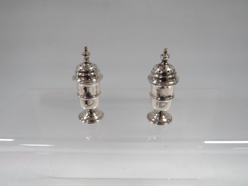 A BOXED SILVER HALLMARKED SALT & PEPPER SET - Image 2 of 2