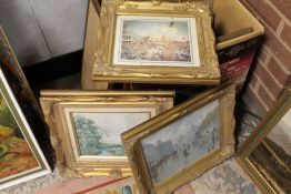 A BOX OF ASSORTED PICTURES TO INCLUDE OILS