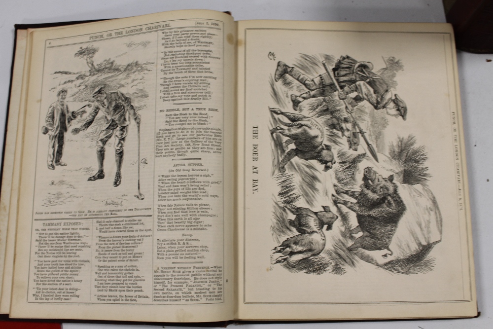 THREE BOOKS CONSISTING OF 1899 JULY- DECEMBER PUNCH, MRS BEETONS COOK BOOK AND ROBINSON CRUSOE - Image 2 of 4