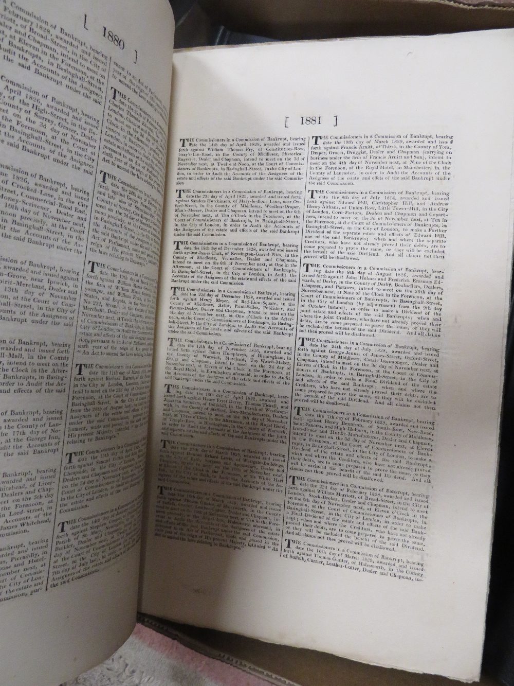 LONDON GAZETTE 1829 AND 1842, FIVE BOUND VOLUMES, ROYAL NAVY BOUNTIES PAID TO THE OFFICERS & CREWS - Image 6 of 7