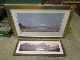A LARGE FRAMED SPENCER SEE PRINT & ANOTHER PRINT (2)