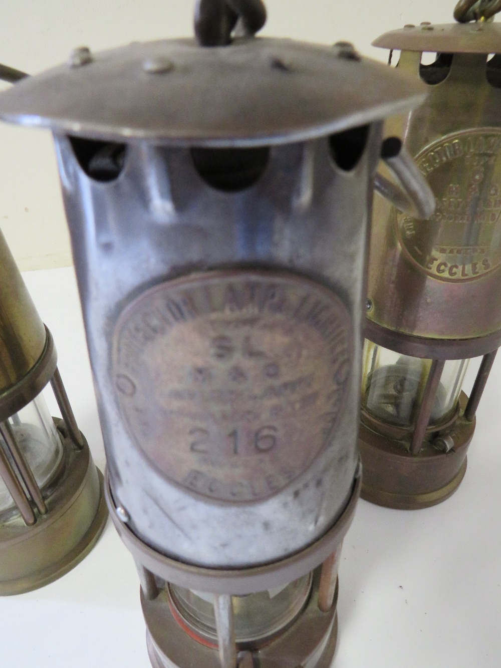 THREE ASSORTED MINERS LANTERNS - Image 3 of 5