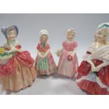 FOUR SMALL ROYAL DOULTON FIGURINES TO INCLUDE "CISSIE"