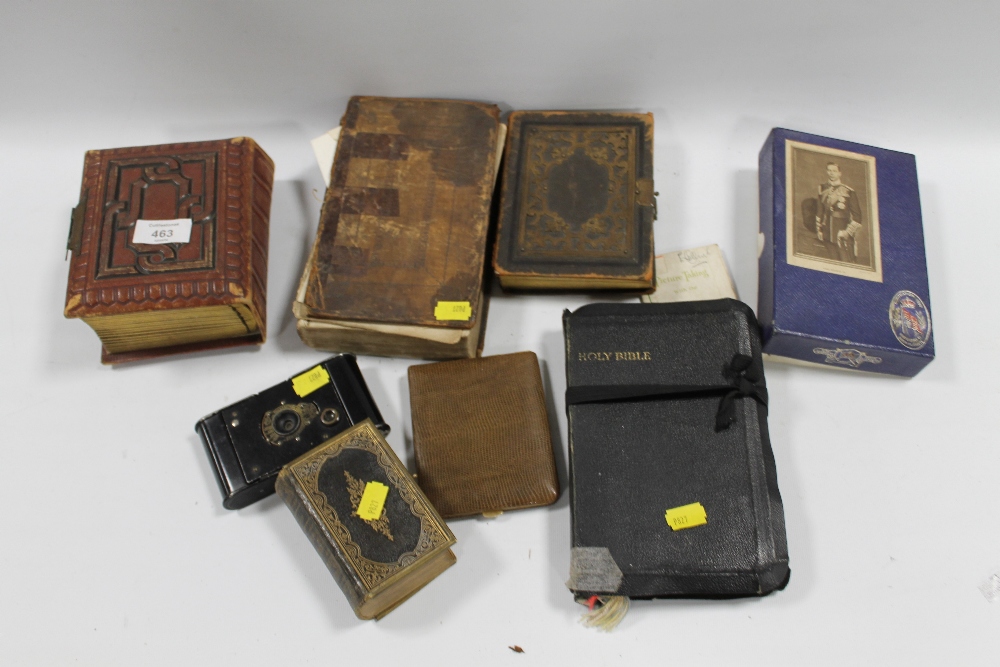 A QUANTITY OF ANTIQUE PHOTOGRAPH ALBUMS AND OTHER ETC - Image 2 of 7