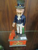 A CAST UNCLE SAM MONEY BANK