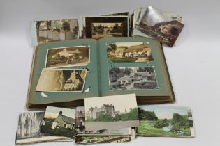 POST CARD ALBUM AND LOOSE CARDS EDWARDIAN