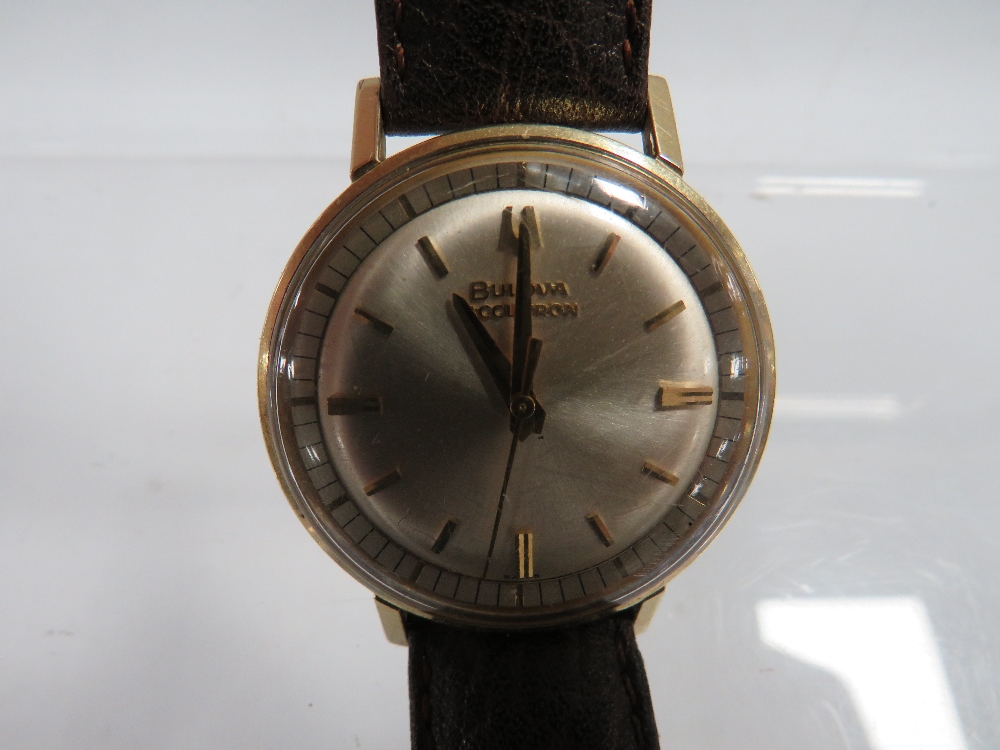 A VINTAGE BULOVA ACCUTRON GENTS WRISTWATCH WITH REAR WINDER - Image 2 of 3
