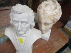 TWO REPRODUCTION BUSTS