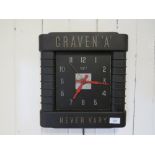 A VINTAGE CRAVEN A SMITH SECTRIC NEVER VARY ELECTRIC ADVERTISING WALL CLOCK (UNCHECKED)