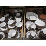 THREE TRAYS OF HORNSEA CONTRAST TEA/DINNER WARE