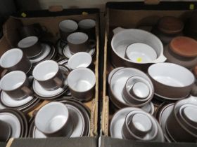 THREE TRAYS OF HORNSEA CONTRAST TEA/DINNER WARE