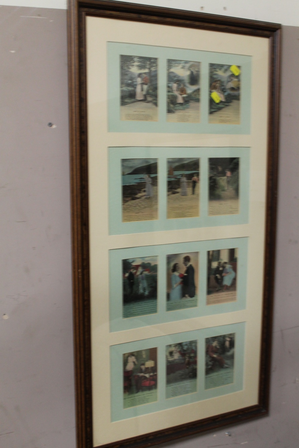 EIGHT FRAMED SETS OF NUMEROUS VINTAGE CARDS