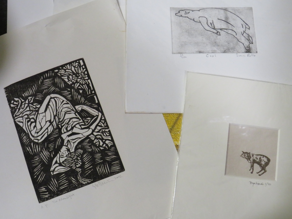 A COLLECTION OF ASSORTED ENGRAVINGS, PRINTS ETC., TO INCLUDE SONIO ROLLOW, MAGDALENE MARSHALL, FABIO - Image 5 of 5