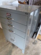 A BISLEY FOUR DRAWER FILING CABINET