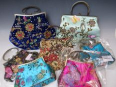 A COLLECTION OF ASSORTED BUTLER AND WILSON WORLD METAL FRAMED EMBELLISHED HANDBAGS, of varying