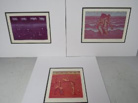 TREVOR PRICE (1966). 'Brass Monkeys', 'Midnight Swim' and 'The Sculpture Park', three signed limited