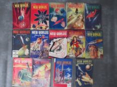 FOURTEEN VINTAGE NEW WORLDS FICTION OF THE FUTURE MAGAZINES, mostly from the early 1950s