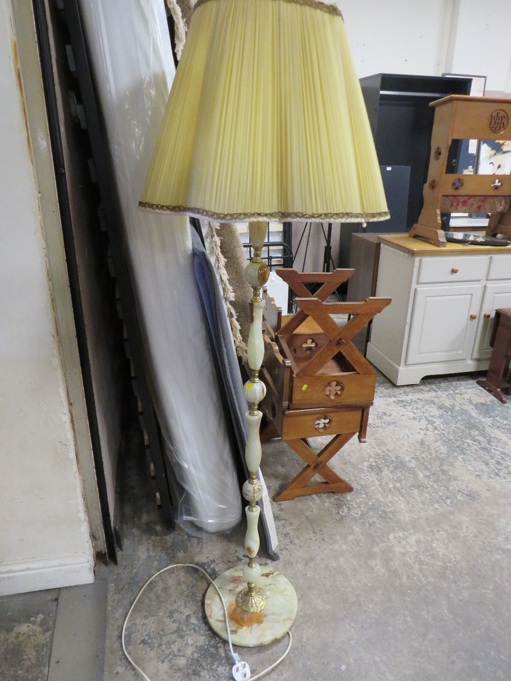 A RETRO ONYX STANDARD LAMP