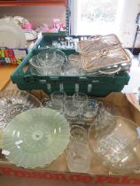 THREE TRAYS OF ASSORTED GLASSWARE