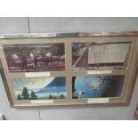 STAR WARS INTEREST - SIX FRAMED SET OF LOBBY TYPE CARDS OF FILM STILLS, TOGETHER WITH AN UNFRAMED