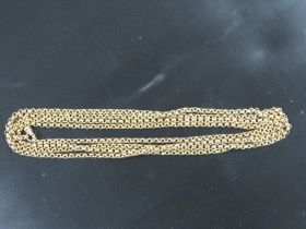 A ROLLED GOLD LONG MUFF CHAIN