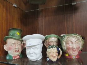 A SELECTION OF ASSORTED CHARACTER JUGS TO INCLUDE WINSTON CHURCHILL