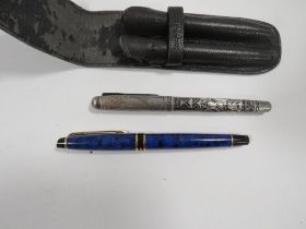 A WATERMAN FOUNTAIN PEN TOGETHER WITH A MASTER MASON FOUNTAIN PEN (2)