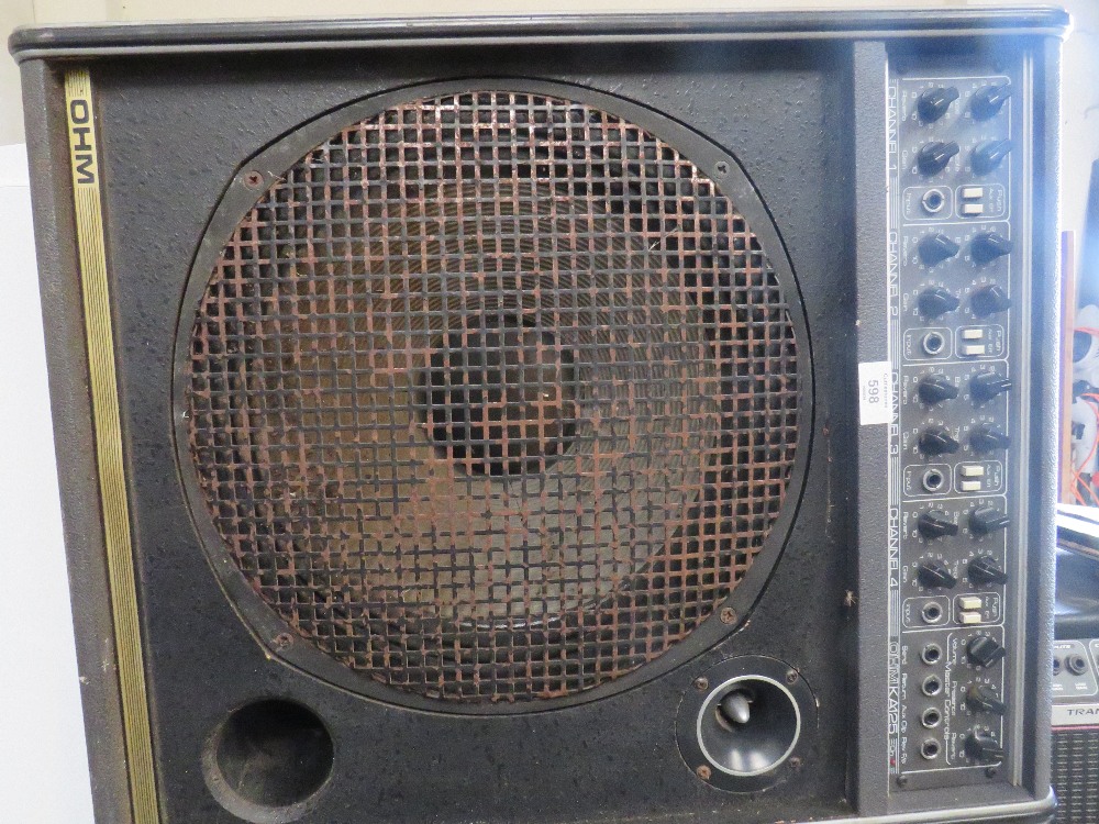 AN OHM DISCO AMP SPEAKER WITH BUILT IN AMP