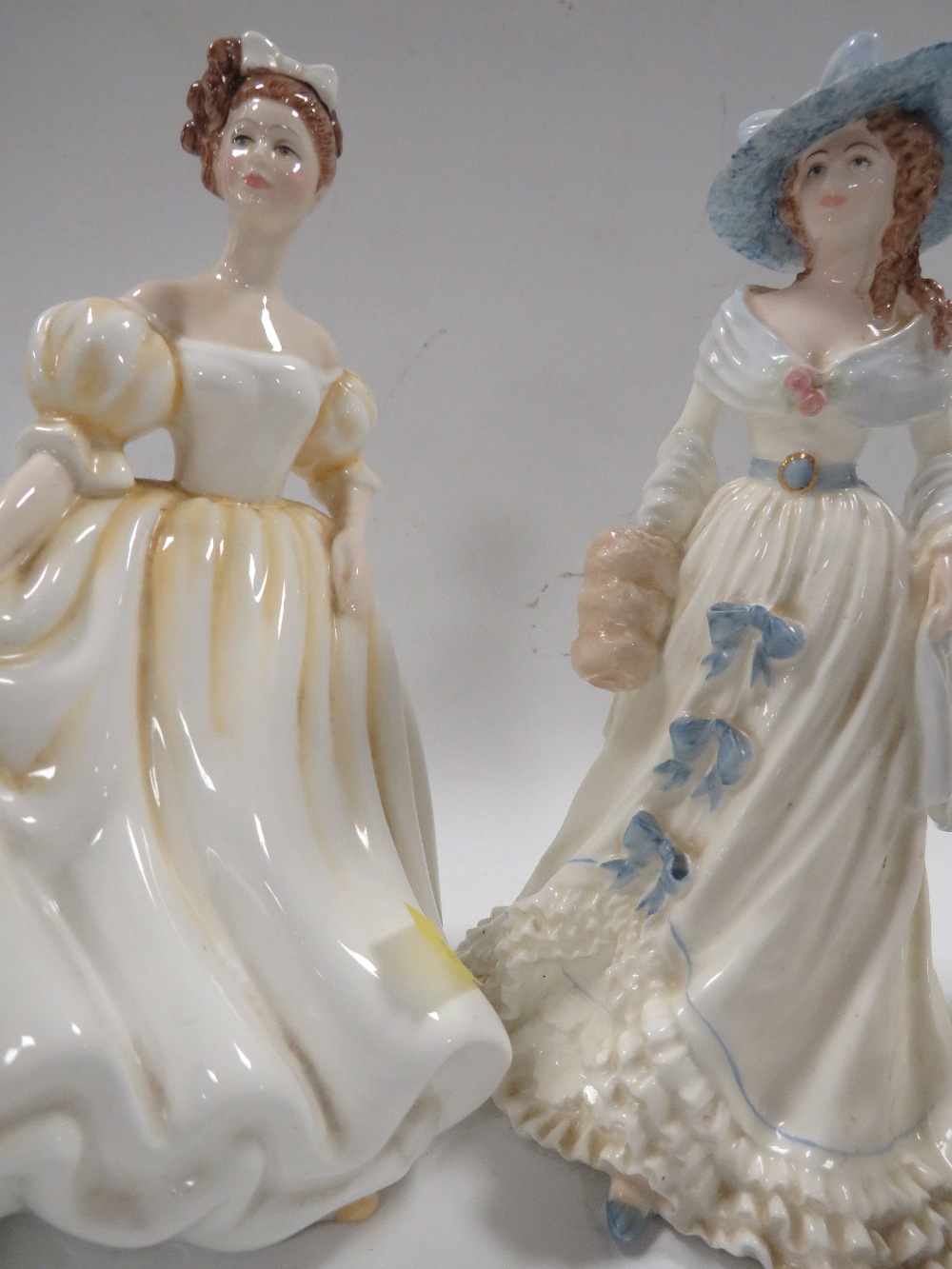 A ROYAL DOULTON FIGURINE "SHALL I COMPARE THEE" TOGETHER WITH "NATALIE" AND TWO COALPORT - Image 3 of 5