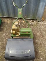 A WEBB 18" CYLINDER LAWN MOWER WITH GRASS BOX