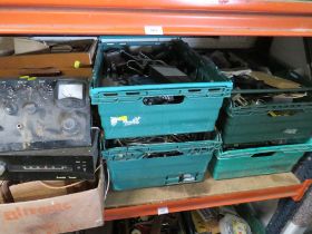 A LARGE SELECTION OF ELECTRICAL EQUIPMENT AND CONSUMABLES - TRAYS NOT INCLUDED