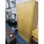 A MODERN OAK VENEER WARDROBE 190 X 93 CM