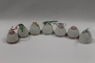 A SELECTION OF BOXED LLADRO DATED YEAR BELLS