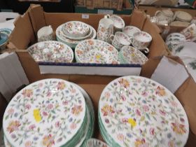 TWO TRAYS OF MINTON HADDON TEA/DINNER WARE