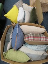 TWO BOXES OF CUSHIONS