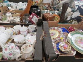 FOUR TRAYS OF ASSORTED CERAMICS ETC