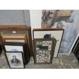 A QUANTITY OF PICTURES AND PRINTS TO INC CIGARETTE CARDS