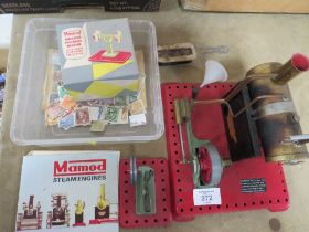 A SMALL SELECTION OF MAMOD STEAM ENGINE PIECES TO INCLUDE BOXED POLISHING MACHINE