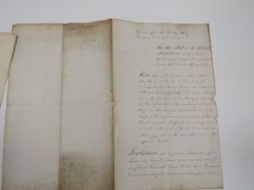 TWO HAND WRITTEN WILLS DATED 1745 AND 1717 SIR WILLIAM. MIDDLETON