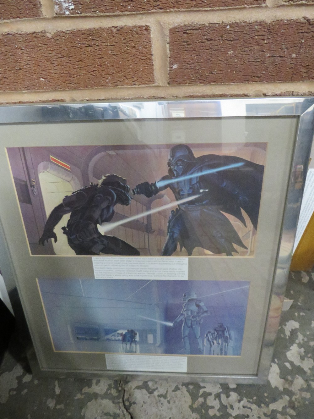 STAR WARS INTEREST - SIX FRAMED SET OF LOBBY TYPE CARDS OF FILM STILLS, TOGETHER WITH AN UNFRAMED - Image 4 of 4