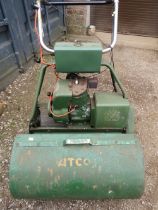 AN ATCO ROYALE CREST 24" CYLINDER LAWN MOWER WITH GRASS BOX