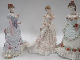 LIMITED EDITION ROYAL WORCESTER FIGURINE " THE JEWEL IN THE CROWN ", TOGETHER WITH THE "GOLDEN