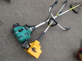 TWO STRIMMERS COMPRISING A PARTNER COLIBRI PETROL STRIMMER AND A QUALCAST PETROL STRIMMER