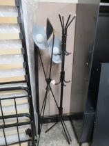 A MODERN LAMP AND COAT STAND (2)