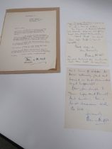 THREE SIGNED LETTERS BY DAME ANNA NEAGLE