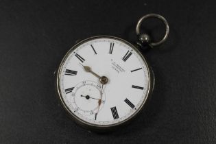 T.J. MERCER COVENTRY SILVER CASED POCKET WATCH