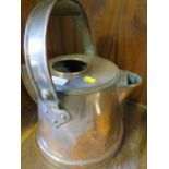 AN UNUSUAL VINTAGE COPPER KETTLE A/F