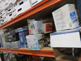 A LARGE QUANTITY OF BOXED ELECTRICALS ETC - A/F - HOUSE CLEARANCE