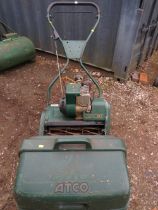 AN ATCO ENSIGN B17 CYLINDER LAWN MOWER WITH GRASS BOX