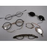 FIVE PAIRS OF ANTIQUE SPECTACLES